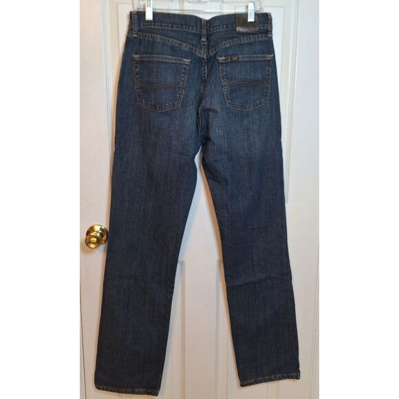 Lee Dark Acid Washed Premium Select Relaxed Fit Straight Leg Jeans Size 31x34 - Picture 2 of 12